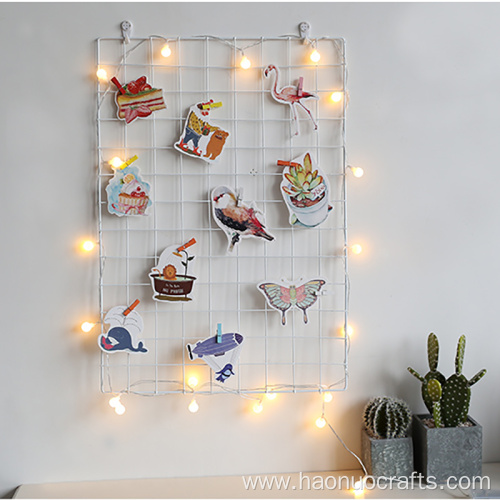 clip grid wall hanging nail iron frame